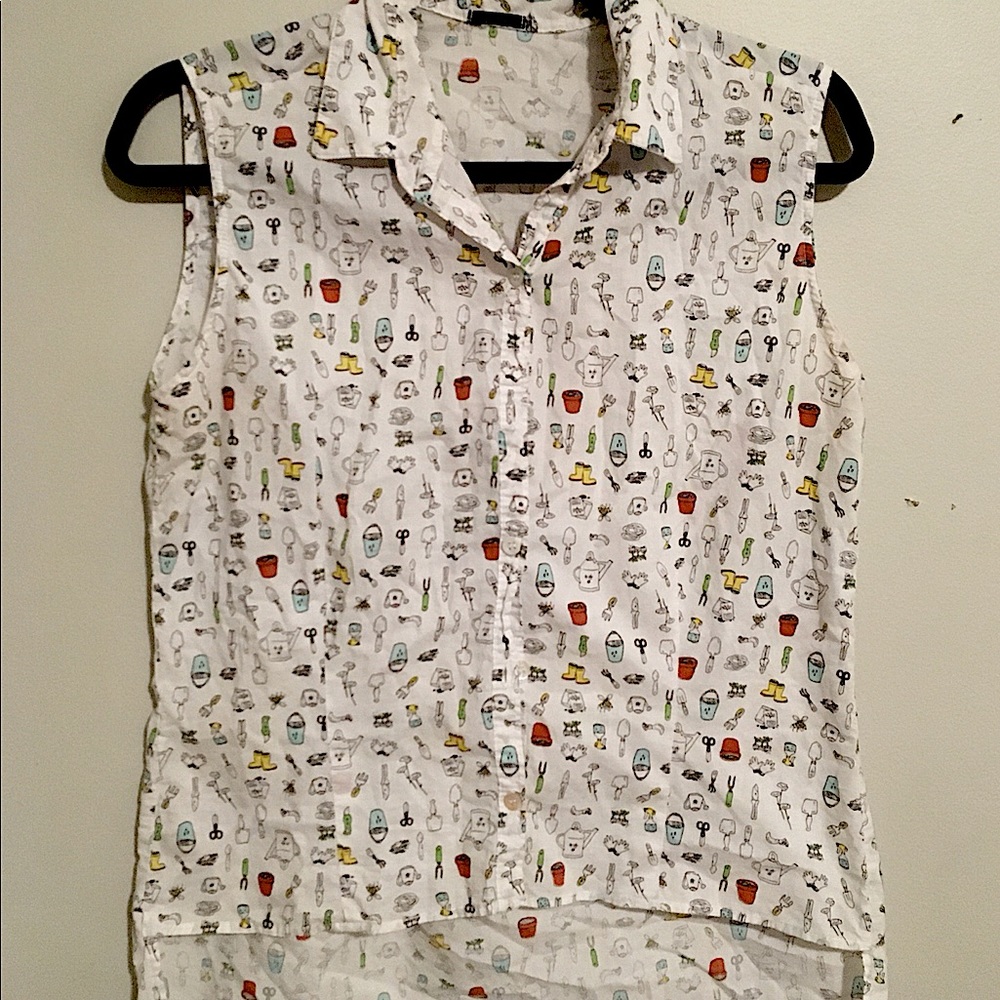 Garden Tools Button Shirt